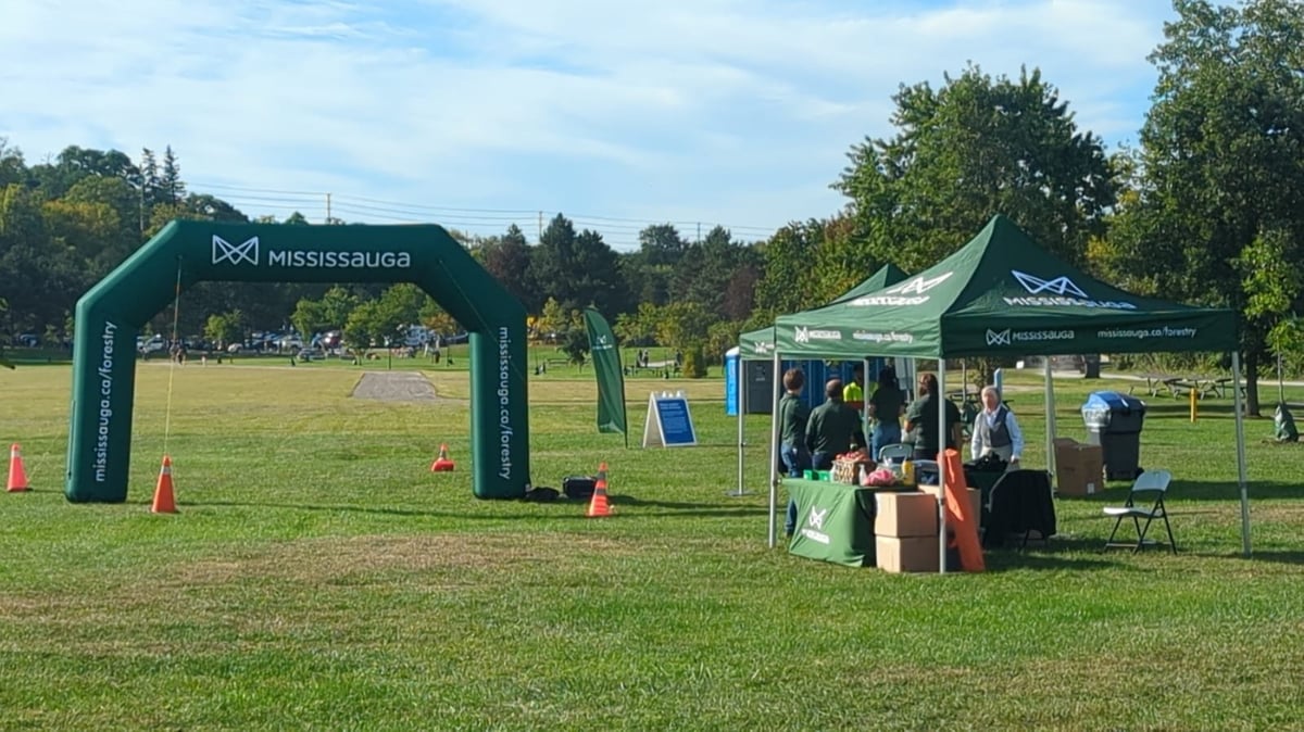 A City of Mississauga forestry information tent at the festival.
