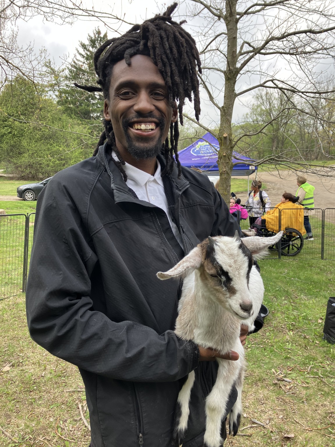 Getting up close with a young member of the Eco-Herd.