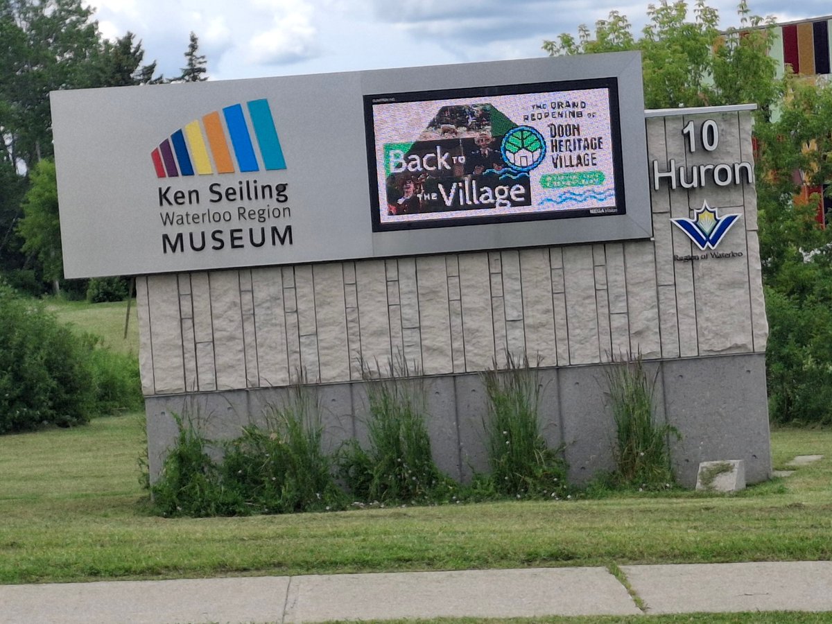 The Ken Seiling Waterloo Region Museum sign at 10 Huron Road.